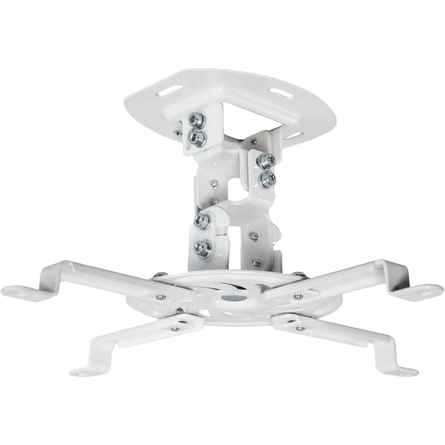 Adjustable Ceiling Projector, Projection Mount Extending Arms Mounting Bracket, White, MOUNT-VP01W | , Fits Regular and Mini Projectors, 12.5 inch Mounting Range, Projection Mount with Extending Arms, Holds 30 lbs