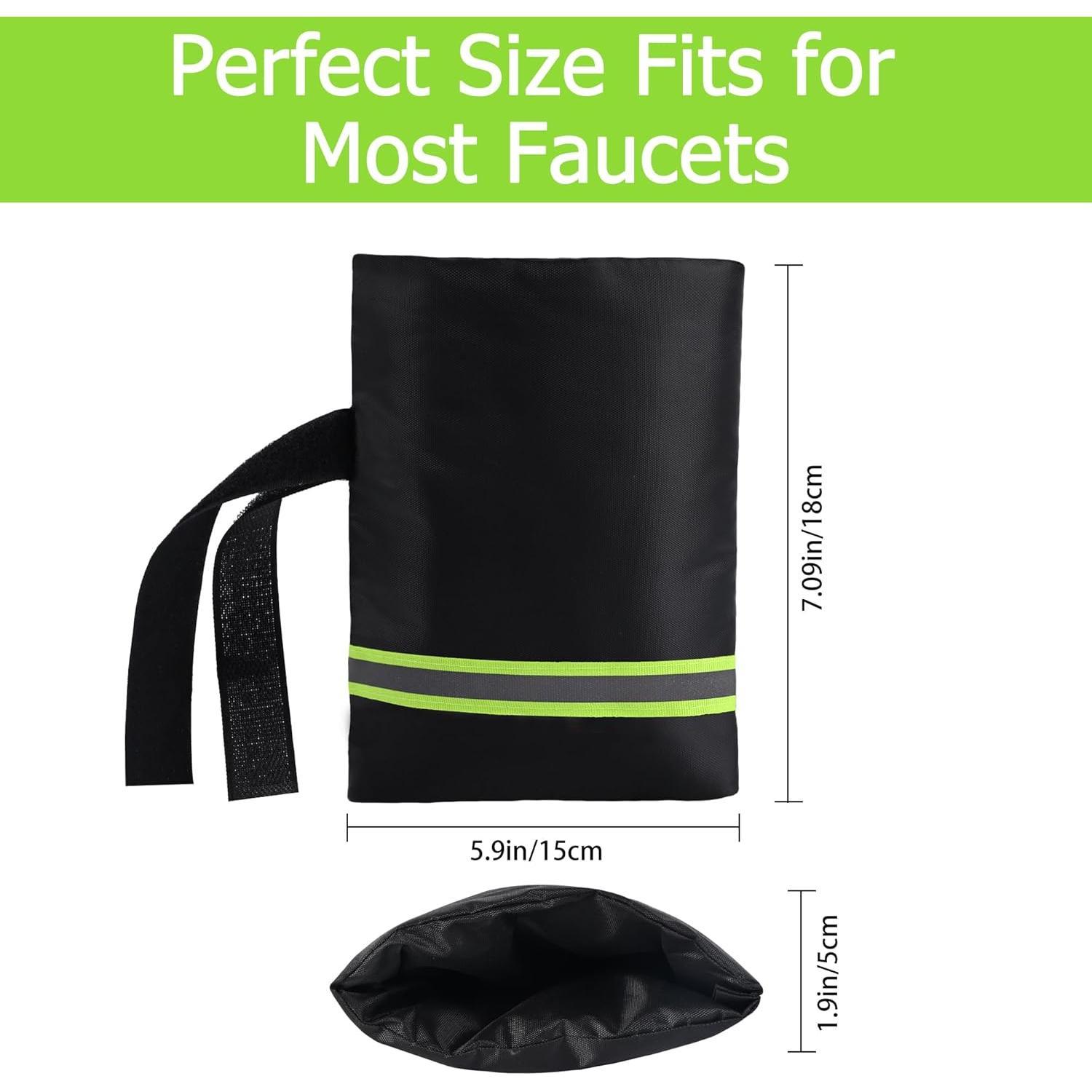 Outdoor Faucet Cover, Thicken Outdoor Faucet Covers for Winter Freeze Protection 5.9" W x 7.1" H Green Reflective Strip, Outside Faucet Socks Insulated Wrap Spigot Cover, 2 Pack Outdoor Faucet Cover, Thicken Outdoor Faucet Covers for Winter Freeze Protection 5.9" W x 7.1" H Green Reflective Strip, Outside Faucet Socks Insulated Wrap Spigot Cover, 2 Pack