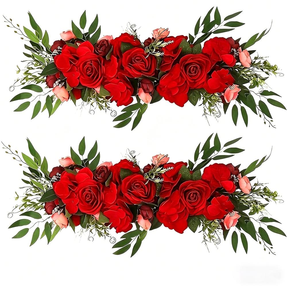 Realistic Rose Flower Arrangement, Wedding Table Decor, Valentine's Day Atmosphere, Floral Centerpiece, Wall Decoration, Bouquet