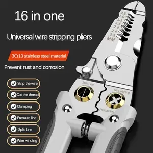 8 in 1 Wire Stripper and Crimping Tool for Electricians and DIY Enthusiasts, Hand Tools, Durable and Precise Wire Repair and Installation Tool