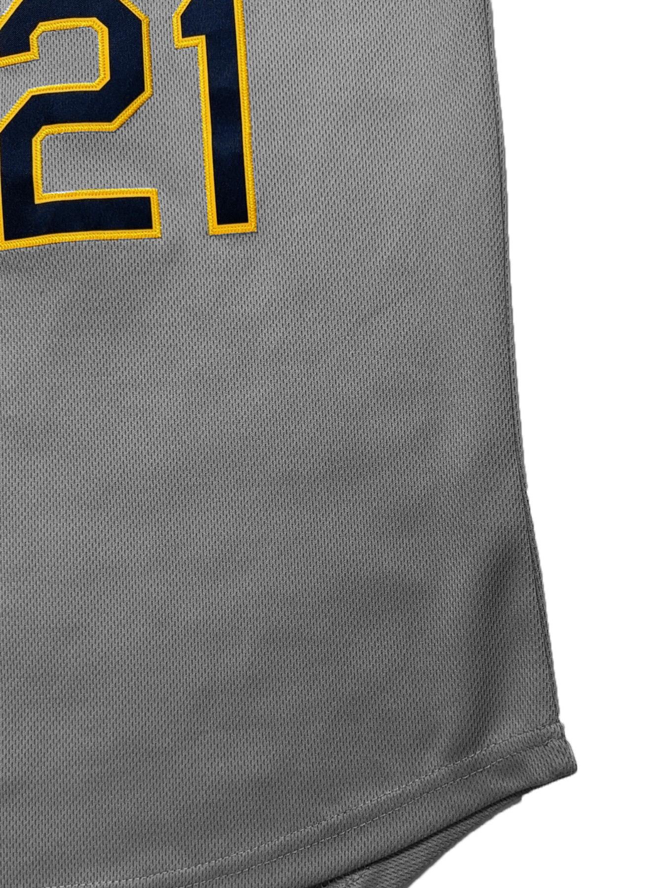 Men's Letter & Number Embroidered Baseball Jersey, Stylish Jersey, Casual Breathable Short Sleeve Baseball Top for Training Competition Party, Unisex Sportswear for Spring & Fall, Jersey Shirts