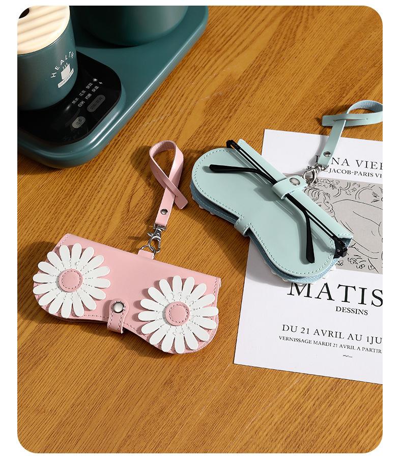 Cute glasses clip ins fashion sunglasses bag portable sunglasses case protective cover unisex bag accessory