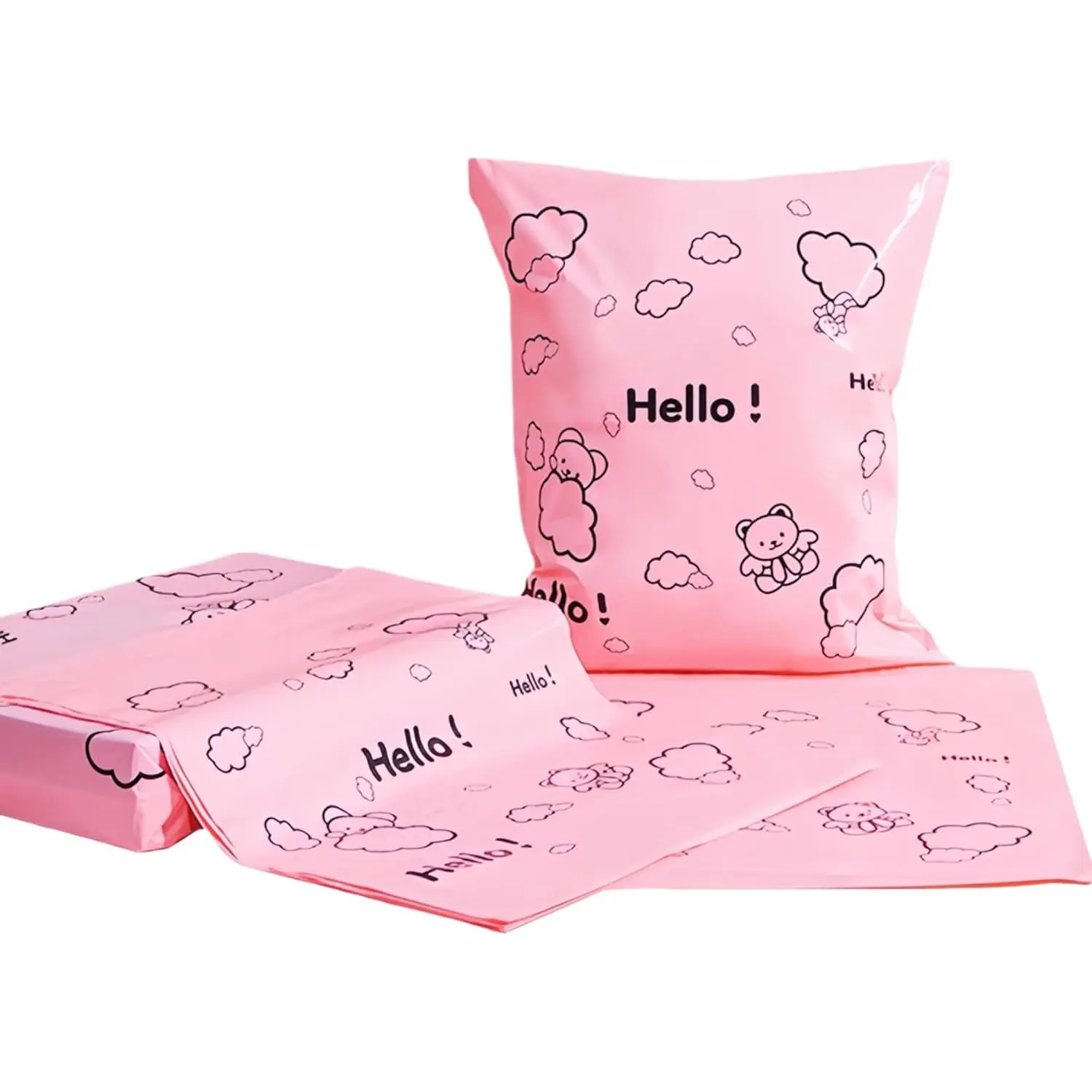 50Pcs Small Poly Mailers Self Adhesive Shipping Bag 5.9x7.87+1.97inch | Plastic Shipping Envelopes for Small Business Trash Bag Self Seal Pink Poly Mailing Bags for Small Gifts Crafts Packaging