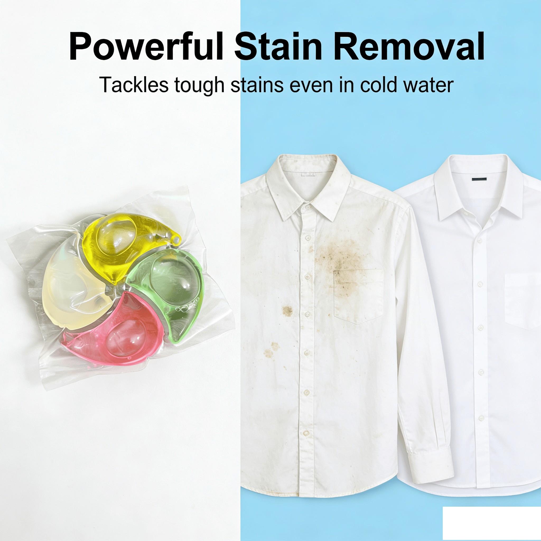 4-In-1 Laundry Beads, 10/30/50 Count, Upgrade Version, 12g, Long-Lasting, Travel-Friendly, Eco-Friendly, Softening, Stain Removal, Odor Control