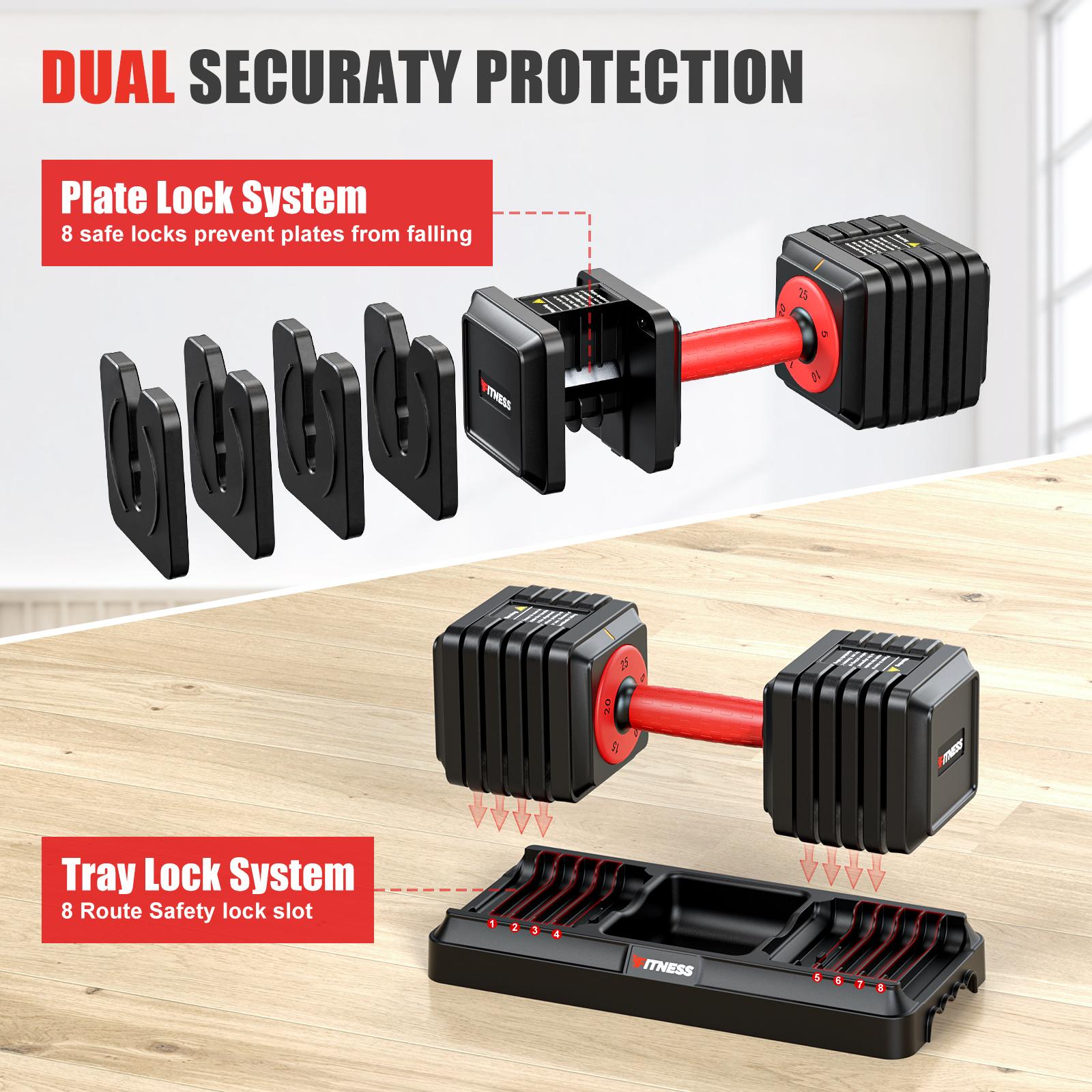 Adjustable Dumbbells Set of 2, 1-Sec Adjustable Weights Dumbbells Set, 5 in 1 Free Adjustable Dumbbell Set with Anti-Slip Texture Handle, 25lb-55lb,Weight Set For Home Gym Suit both Men and Women Adjustable Dumbbells Set of 2, 1-Sec Adjustable Weights Dumbbells Set, 5 in 1 Free Adjustable Dumbbell Set with Anti-Slip Texture Handle, 25lb-55lb,Weight Set For Home Gym Suit both Men and Women