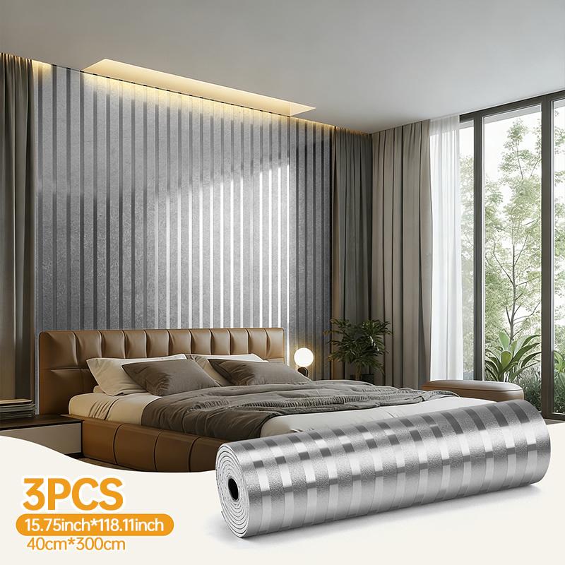 Three rolls of luxurious 3D mirror wall stickers, self-adhesive, easy to clean and removable. Suitable for bathrooms, sofa backdrops, kitchens, bedroom hallways, entryways, hotel décor, and other applications.