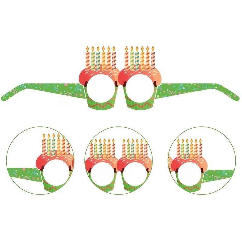 2 Pairs Birthday Party Decorative Glasses, Colorful Happy Birthday Shades, Multiple Styles, Perfect for Party and Photo Props