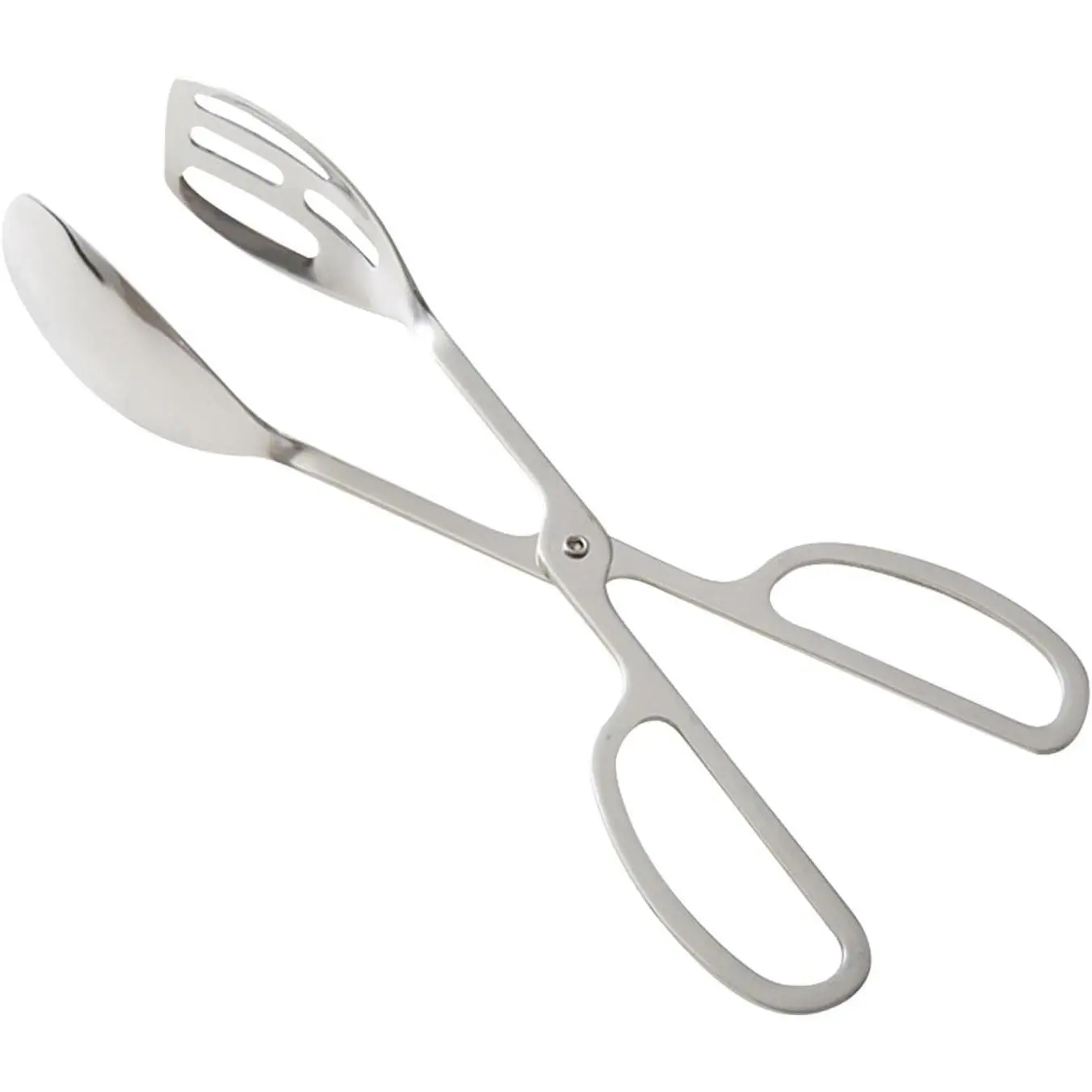 Heavy Duty Stainless Steel Kitchen Salad Tongs Heat Resistant Small Serving Tongs for Cooking, Grill, Pastry, Sandwich, Ice, Food Bread Dessert (Silver)