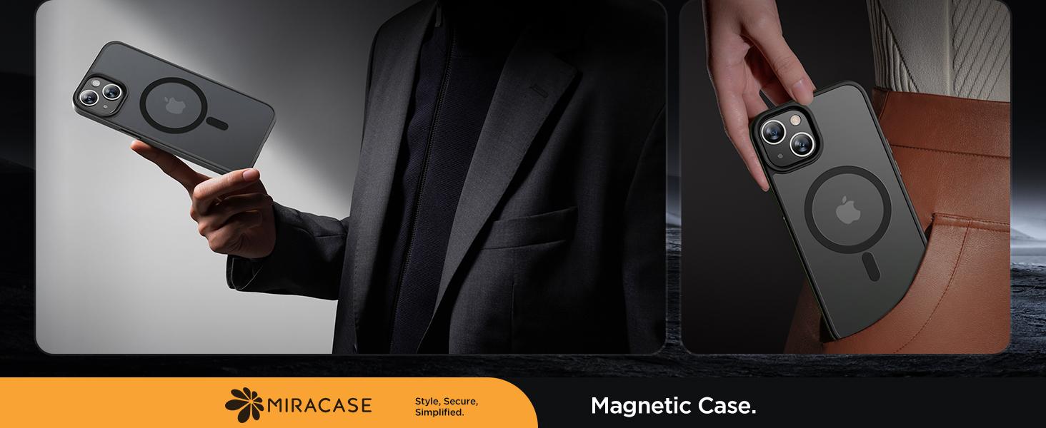 Miracase for Cellphone Case [Compatible with MagSafe] [with 2X Screen Protectors] Military-Grade Protection, Anti-Fingerprint, Slim Design Phone Case  Durable  Protective Cover Smartphone Shockproof Casing phone cases promax 15 pro