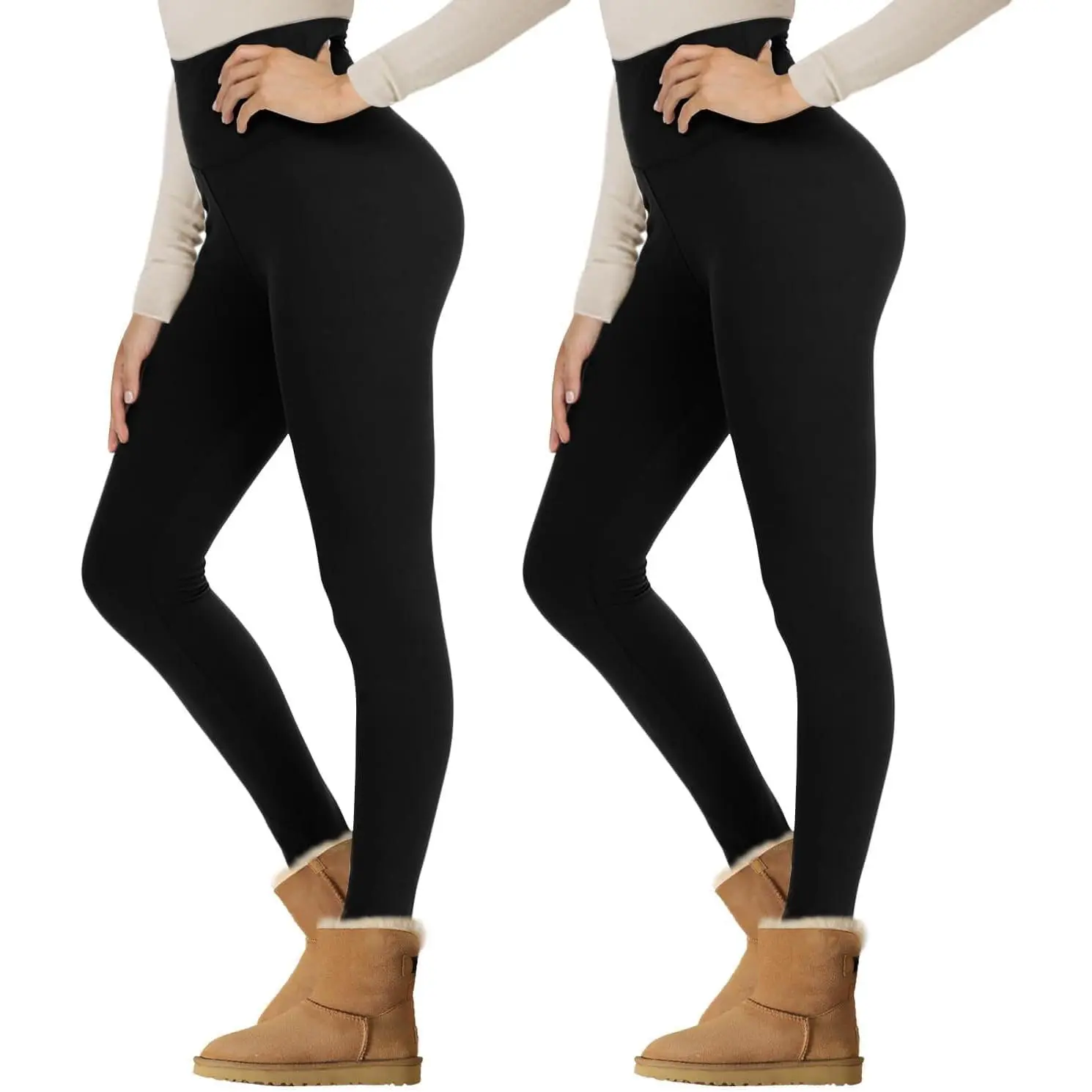 Fleece Lined,2 Pack Black