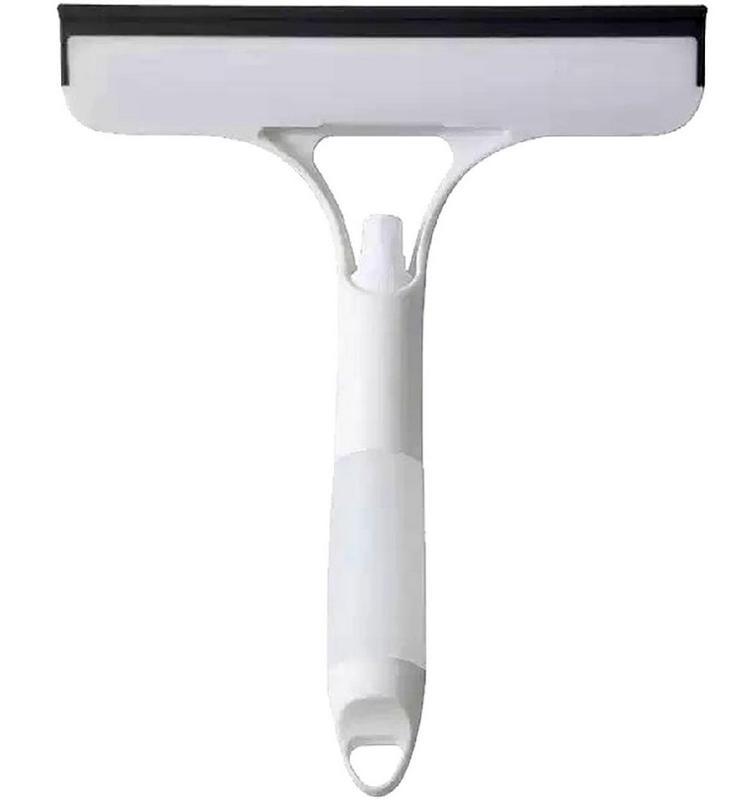 3 in 1 Window Cleaning Scraper, 2025 New Squeegee for Shower Glass, 3 in 1 Spray Function for Glass Doors for Windows Glass, Mirrors Scraper, Brush. All-Purpose Window Cleaner Tool
