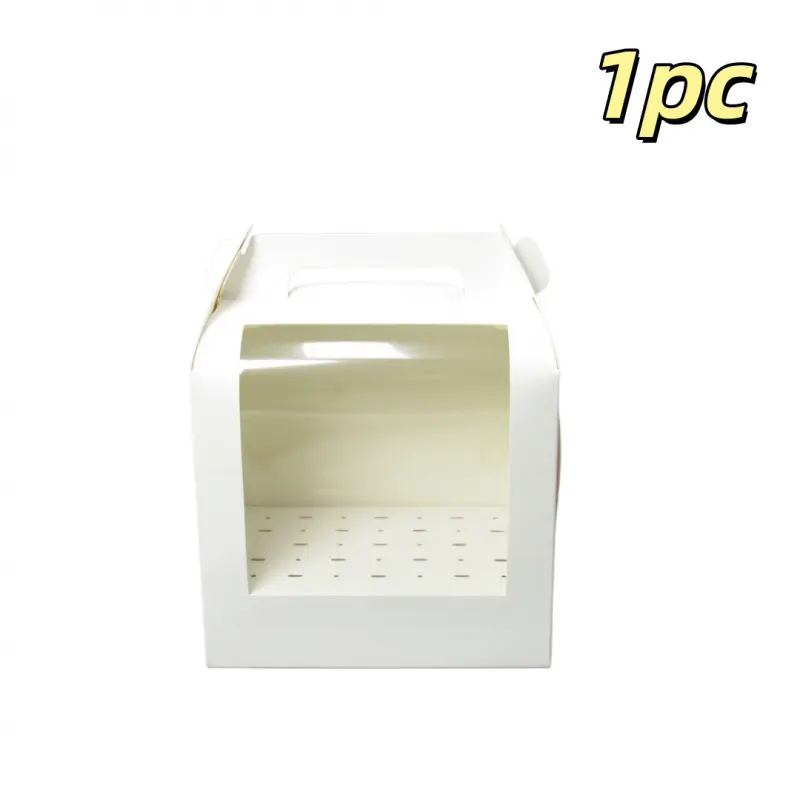 5/1pcs Hand-Carry Windowed Lollipop Gift Boxes, White Paperboard Visible Packaging for Chocolate Strawberry Sweets & Homemade Presents.needoh.paper plates