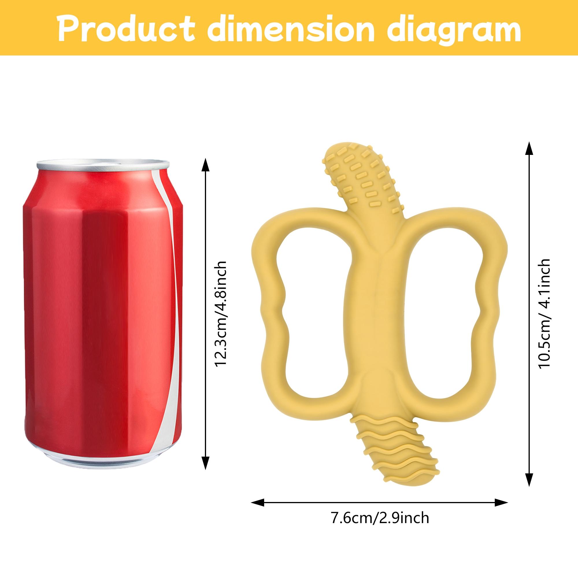 Baby teething toys, two-end textured banana-shaped massage teether with easy-to-grip handles, food-grade silicone, suitable for babies over 3 months old, girls and boys, Christmas and Halloween gifts