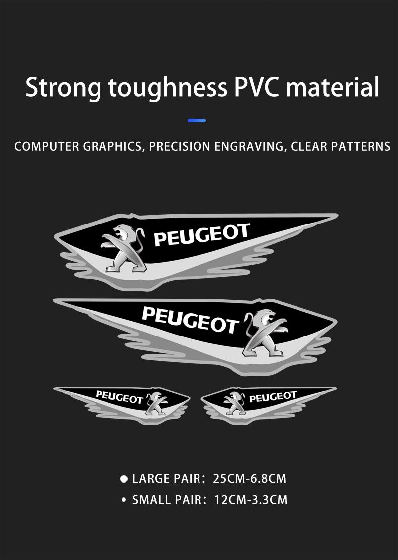 Peugeot Body Sticker Emblem Accessories for 5008 408 308 Landtrek 208 2008 3008 Rifter 508 301 108 608 4008 E-Expert E-Traveller