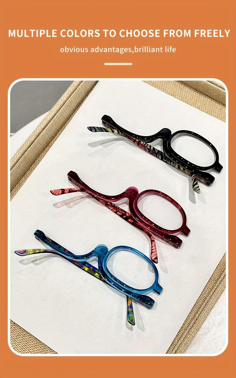 Colorful makeup reading glasses with multi-functional spring legs, super light and 180-degree rotatable reading glasses, with a free glasses cleaning cloth Multiple color combinations are available, High Quality Eyewear