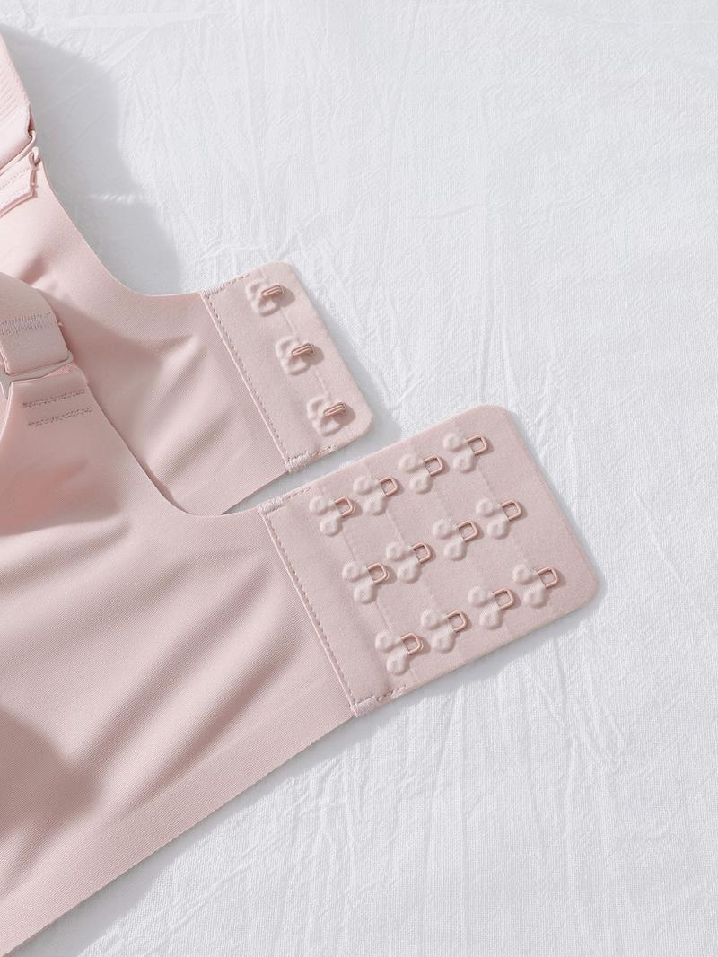 Women's Plain Wireless Jelly Bra, Comfortable Lining Removable Pads Fitted Design, Medium Support All-Season Wear