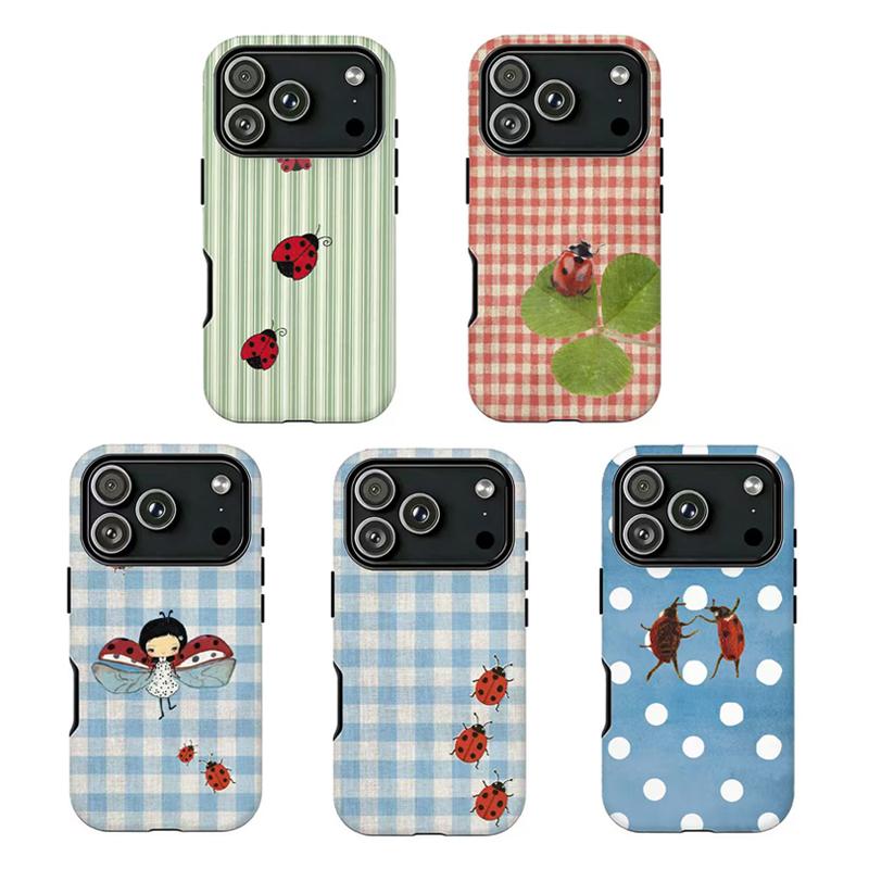 Cottagecore Ladybug Phone Case | Gingham & Stripes Aesthetic ,Compatible for iPhone 16 15 14 13 12 11 17Pro Max,for Samsung S25 S24 S23 S22 Ultra,Durable Dual-Layer design phone cover,Perfect Gift for Her Cottagecore Ladybug Phone Case | Gingham & Stripes Aesthetic ,Compatible for iPhone 16 15 14 13 12 11 17Pro Max,for Samsung S25 S24 S23 S22 Ultra,Durable Dual-Layer design phone cover,Perfect Gift for Her