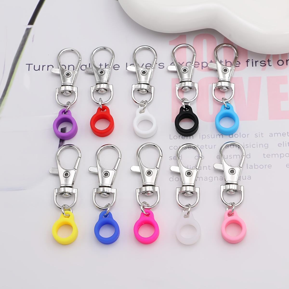 10pcs Silicone Anti-Lost Adjustable Rings Pen Holder, Clips for Lanyards, Ideal for Nurses and Doctors, Assorted Colors, Durable Clip Construction