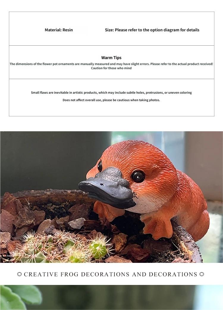 New Resin Craft Cute Succulent Plant Pot Home Decor Ornament Creative Micro Landscape Gardening, Unique Garden Accessory