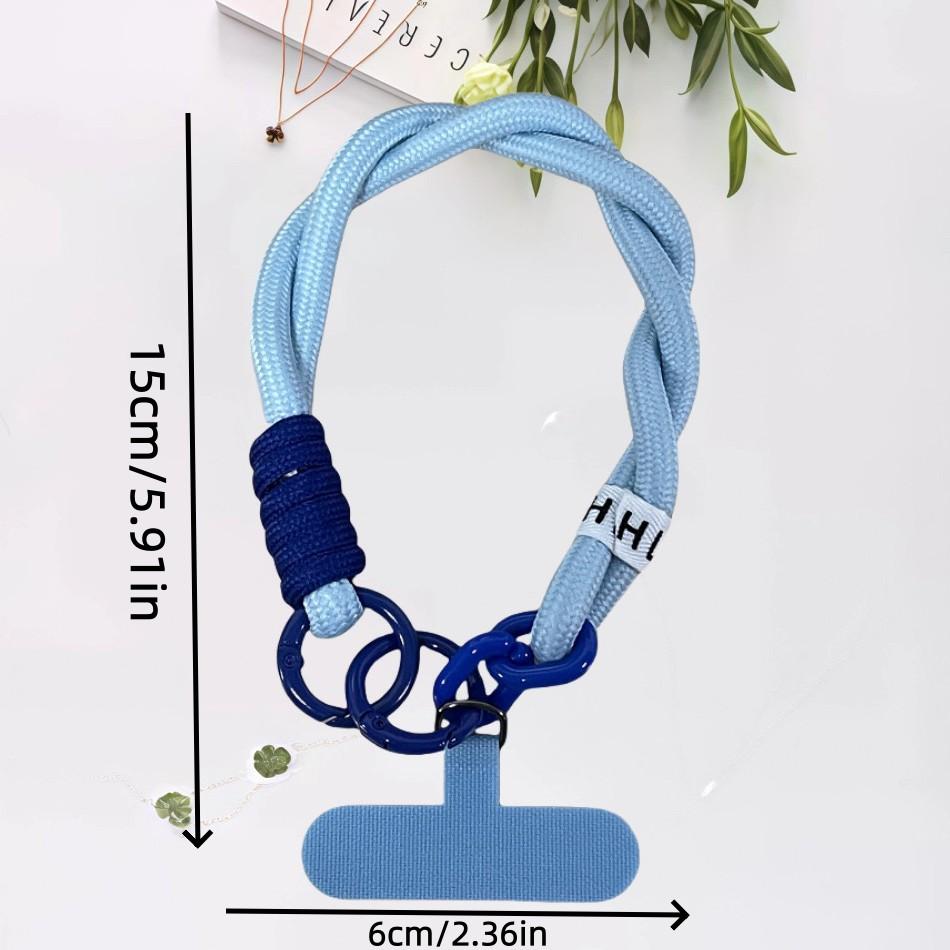 New Fashion Women's Creative Handmade Braided Phone Strap, Short Wrist Band, Durable Cute Fresh Look, Mobile Accessory