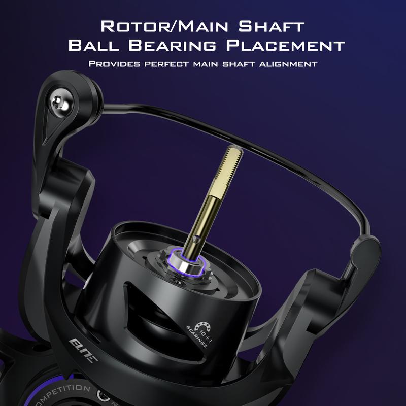 KastKing MegaJaws Elite Spinning Reels - 6.2: 1 Gear Ratio Bass Fishing Reel, Ultra Lightweight & Powerful, 17.6Lbs Max Drag, One-Piece Uni-Frame Aluminum Body & Carbon Rotor, Digi-Cut Aluminum Gear