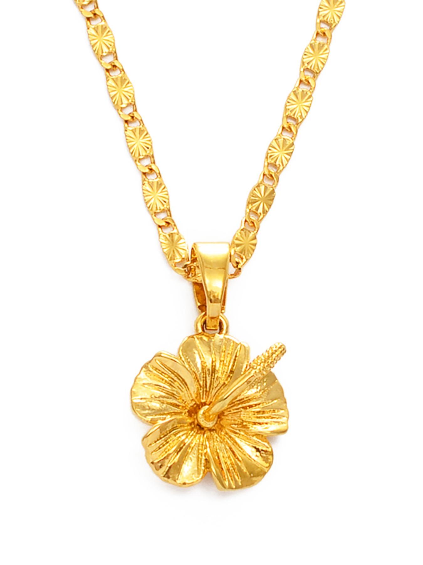 1pc Hawaiian Hibiscus Flower Pendant Necklace Marshallese Puerto Rico Guam Micronesia Pohnpei Jewelry Boho Style Jewelry Wedding Gifts