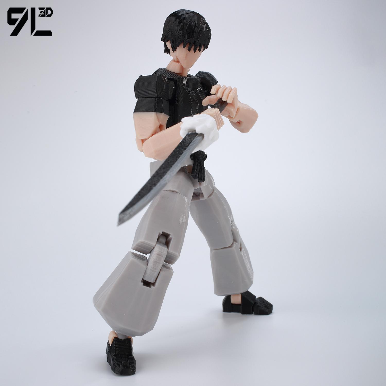 9L3D Printed Jujutsu Kaisen Fushiguro Toji Anime Multi-Jointed Shapeshift Toys Action Figures Mannequin Model Ornaments Gift Toy