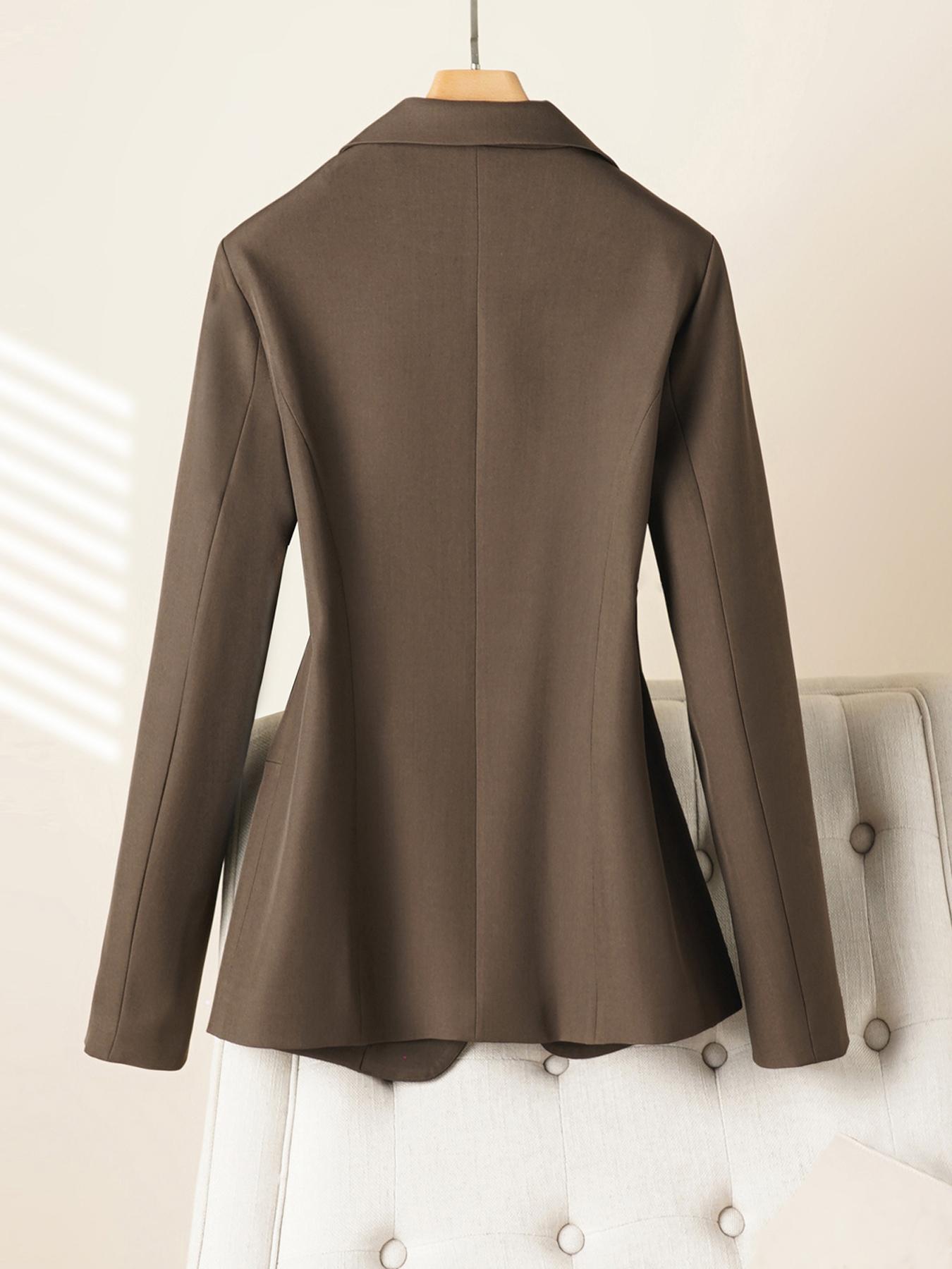Women's Long Sleeve Blazer Jacket, Casual Office Wear, Versatile One Button Design, Perfect for Business and Daily Use