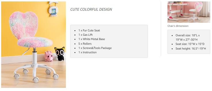 CHAIRUS  Criss Cross Chair with Wheels,Height Adjustable Furry Computer Chair,Fabric Armless Cross Leg Home Office Desk Chair,Modern Swivel Seat Vanity Chair,Cute Rolling Swivel Chair for Reading Study, Colorful