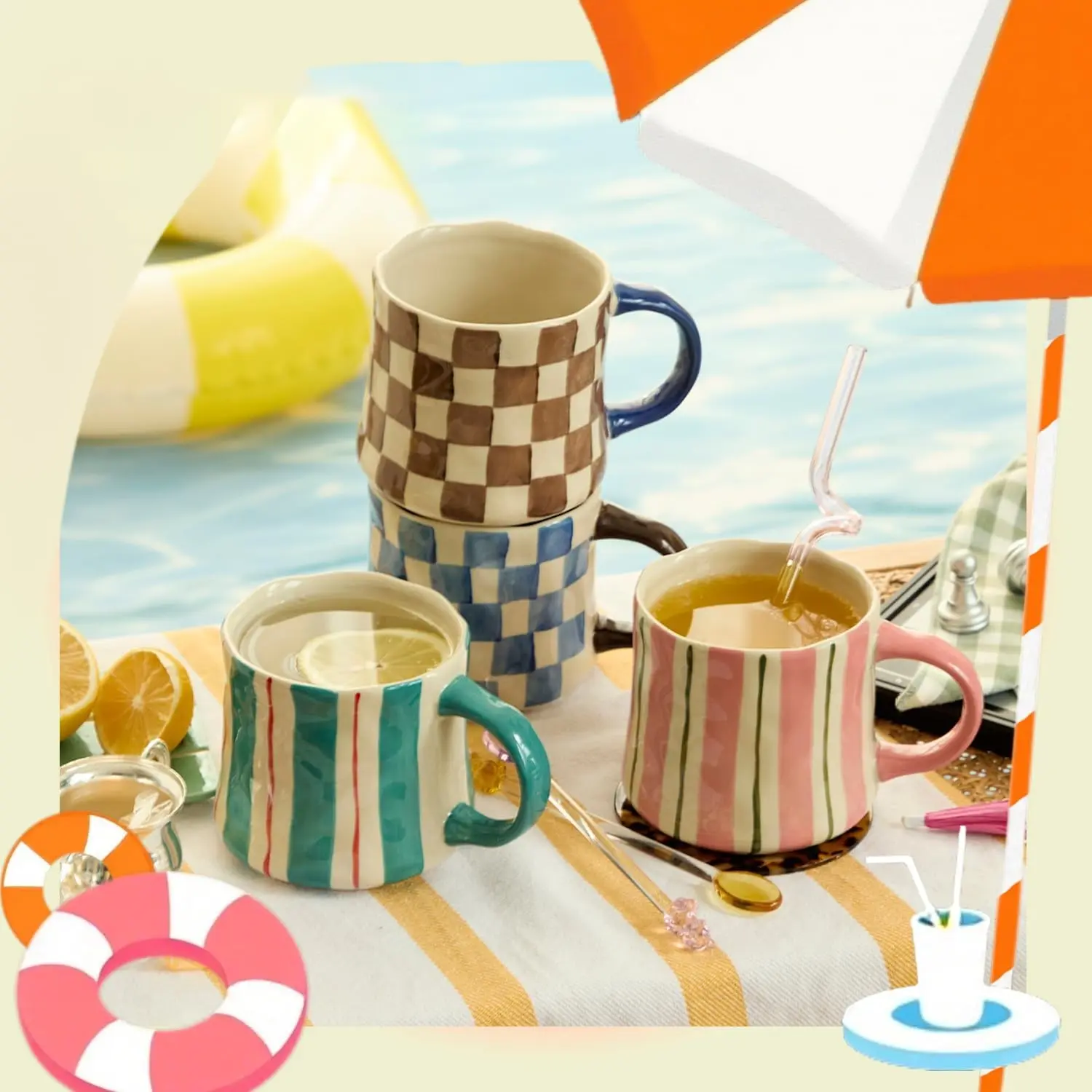 Striped and Checkered-4Pack