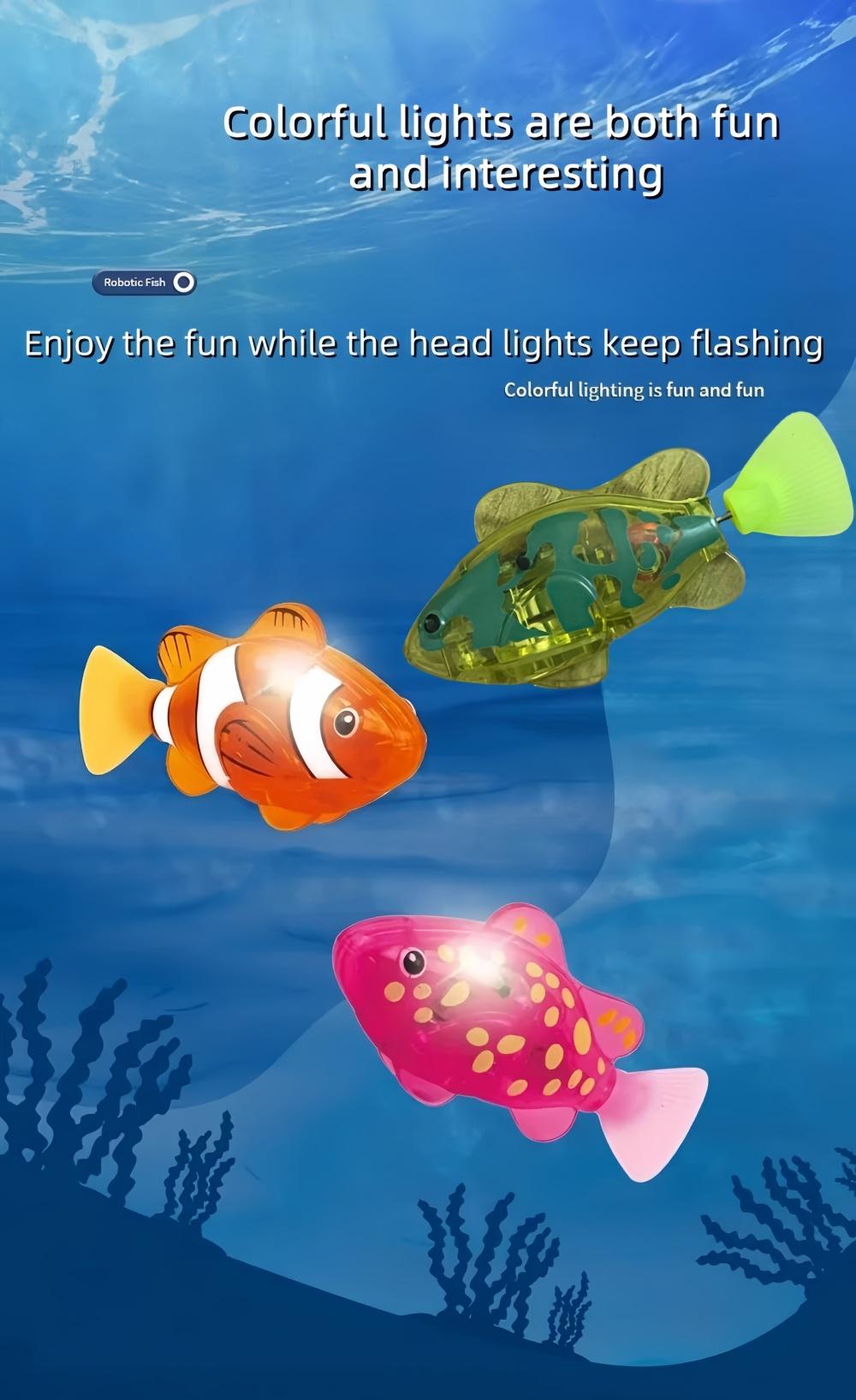 Baby bath light-up sensor electric small fish playing in water pet fish swimming fish can swim realistic clownfish toy