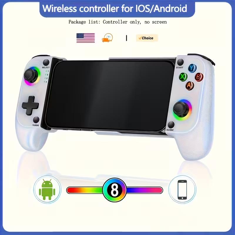 Mobile gaming handle for Android/iPhone, wireless game controller, designed specifically for Xbox Game Pass Ultimate, Steam Link, arcade, GeForce Now birthday gifts, Halloween gifts, white/black