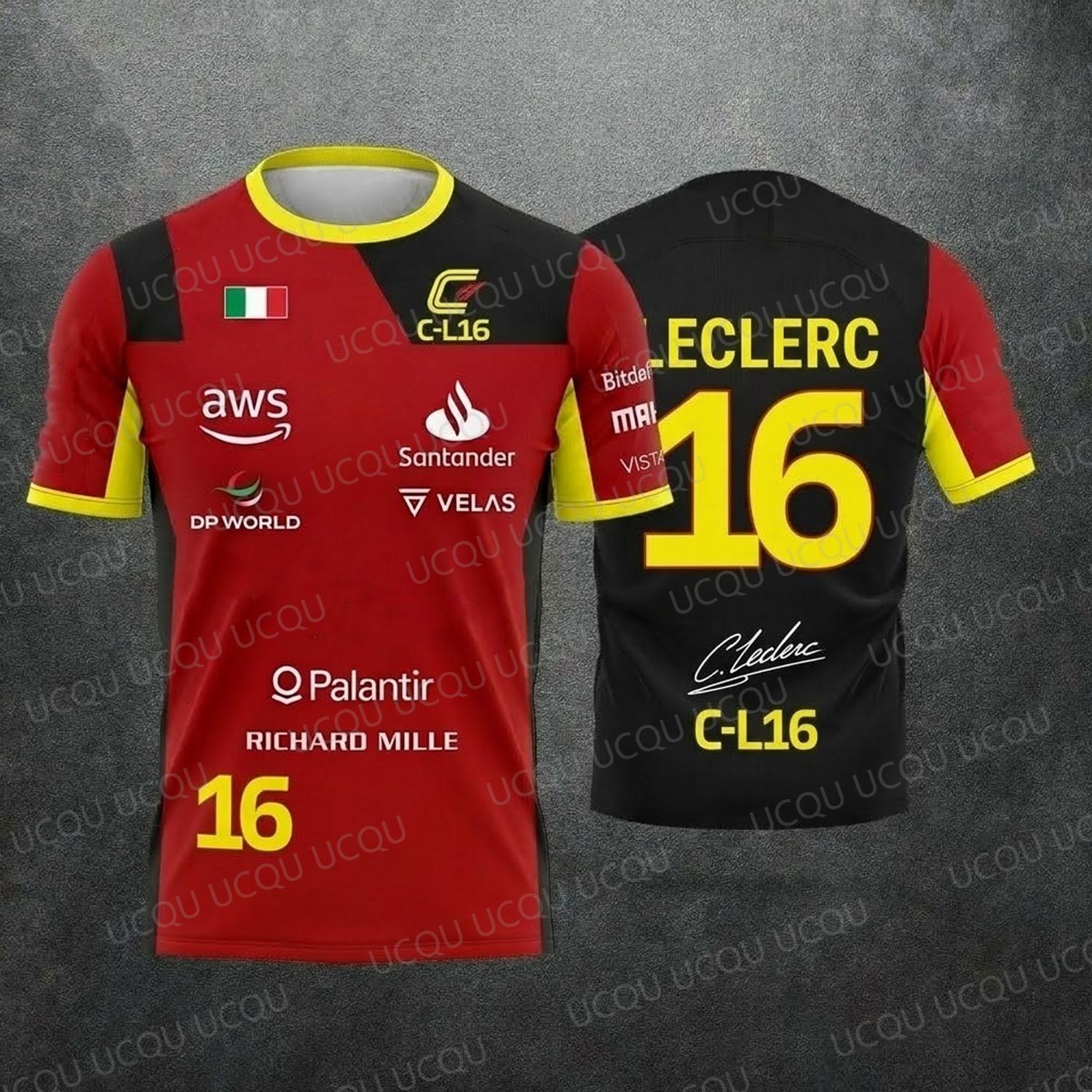 New Special Edition Hamilton Summer Unisex Motorsport Fans  44 Red Black Racing Team Uniform Jersey T-Shirt