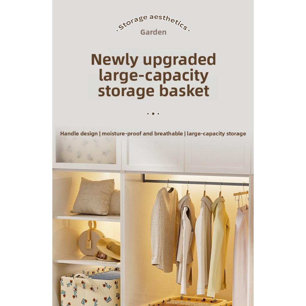 Clothes storage box, a household wardrobe drawer-style pants and clothing storage box without a lid, foldable with a steel frame, storage basket, organizer, clothes storage container