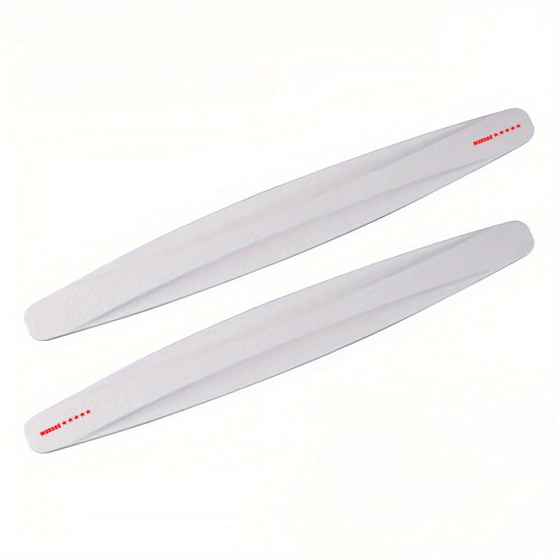 2Pcs Universal White Rubber Anti-Collision Protector, Front & Rear Bumper Corner Guard Strip, Flexible Scratch-Resistant Buffer Rubber Strip, Universal for Sedans & SUVs, No-Drill Self-Adhesive Installation