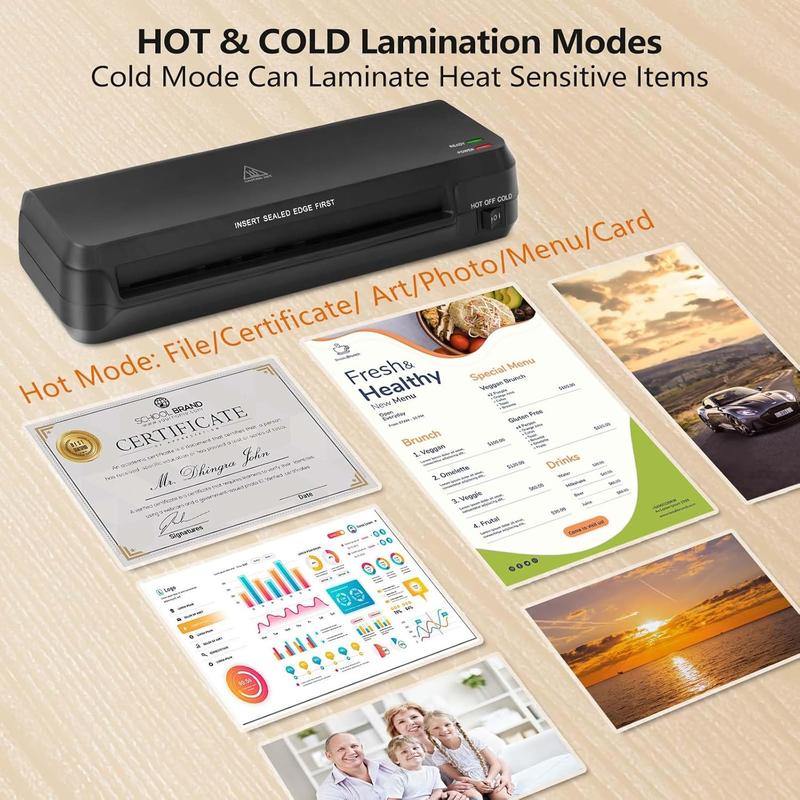 A4 Laminator Machine, Thermal Laminator Machine with 50 Laminating Sheets,Laminating Of A4/A5/A6 For Home Office School Use