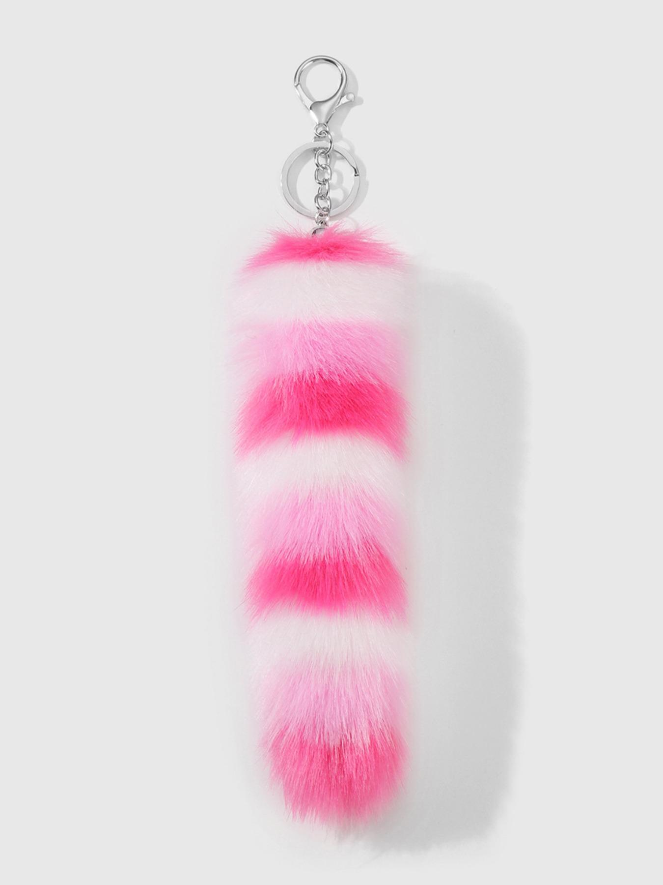 Super Giant Plush Fox Tail Bag Charm Keychain, Fashionable Halloween Handbag Accessory, Eye-Catching Style Statement for Bags & Clothing Decorations