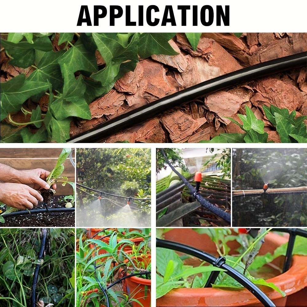 1 package of 50-200ft 1/4 inch drip irrigation pipe blank distribution pipe drip irrigation hose garden watering pipeline, suitable for garden irrigation system. Flexible Water Hose