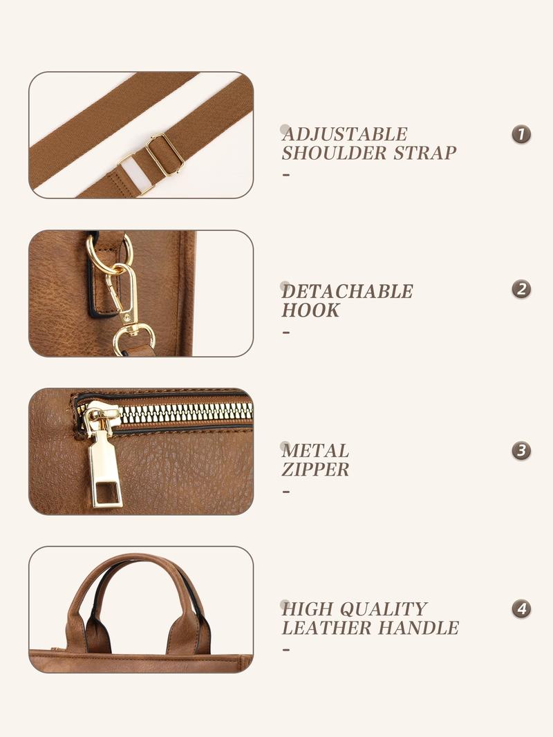 Women's Tote Bag, Fashionable Shoulder Bag for Daily Used, Casual Trendy Versatile High-quality Daily Commuting Bag, Girl Fashionable Bag, PU Tote Satchel