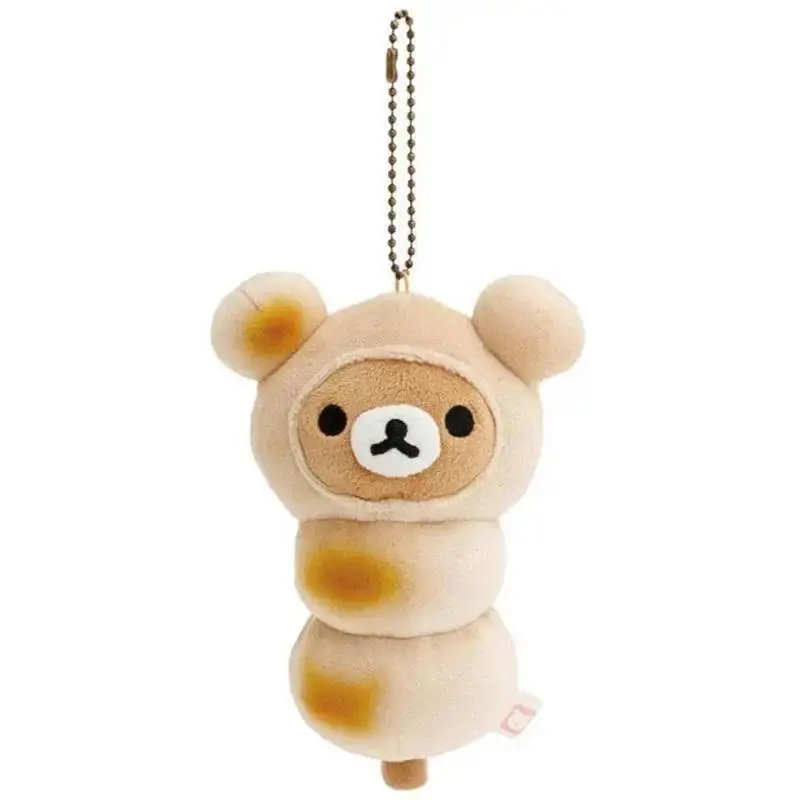 Rilakkuma Roasted Dumplings Series Roasted Mantou Limited Plush Figure Girl Heart Bag Hanging Decoration Gift for Girl Friends