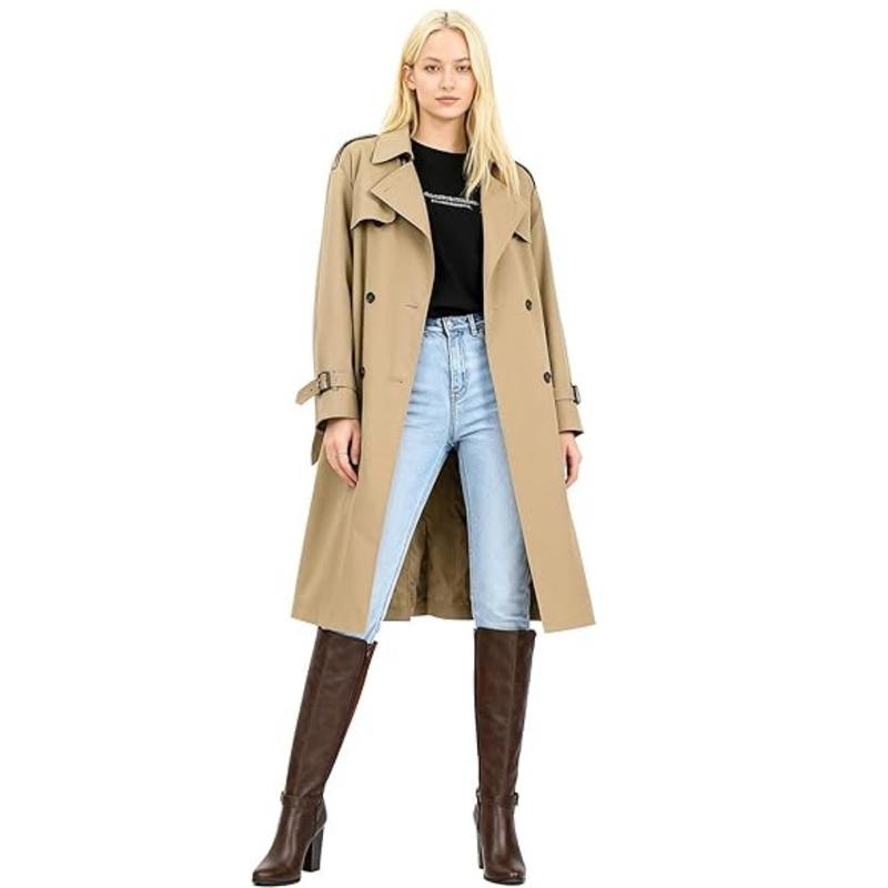 Women's Heeled Knee High Boots Zip Up High Chunky Heeled Boots