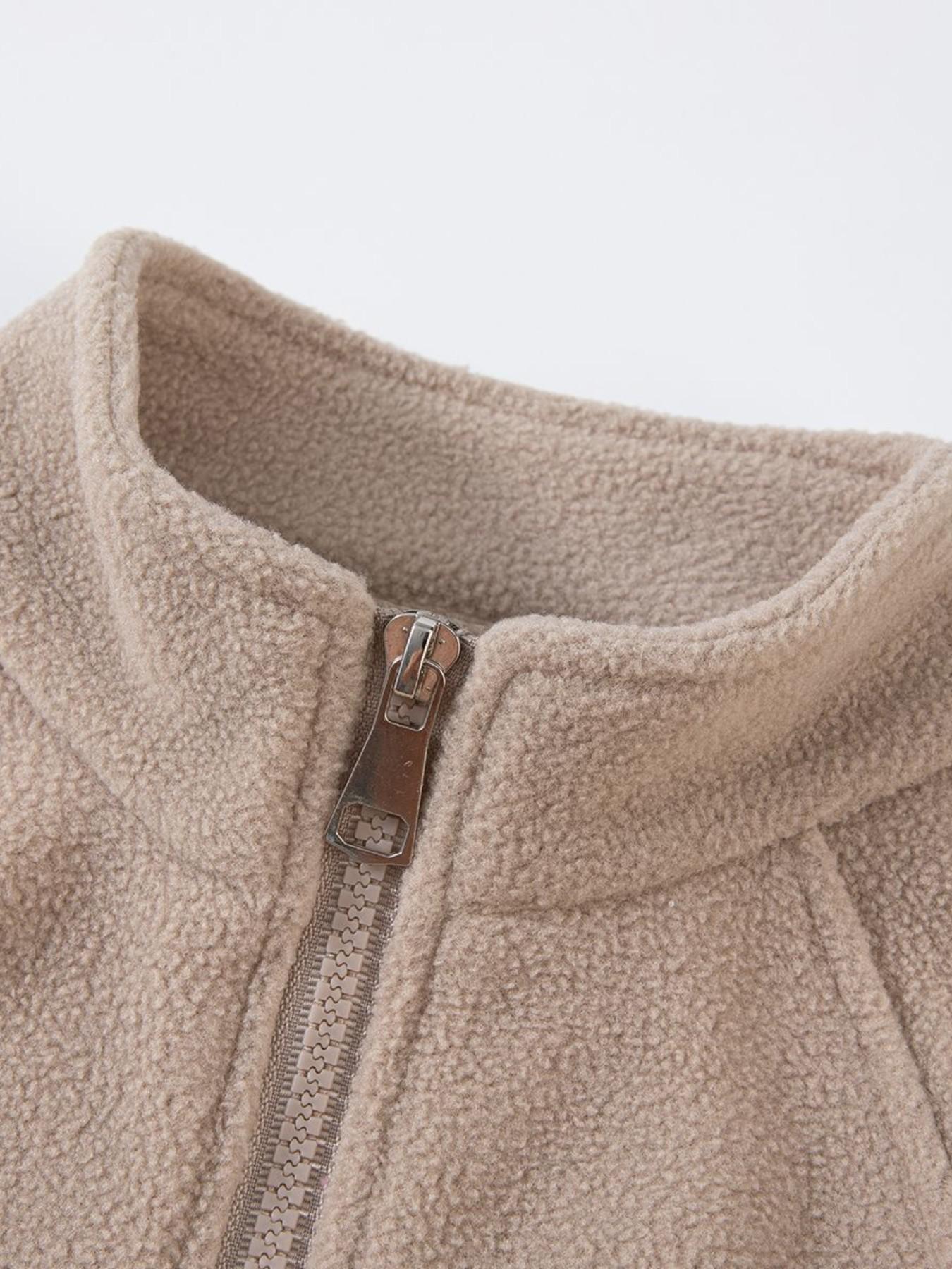 Unisex Kids Sweatshirt, Warm Casual Top, Polyester Fabric, Solid Color Design, Spring & Fall Wear, Suitable for Ages 1-8 Years