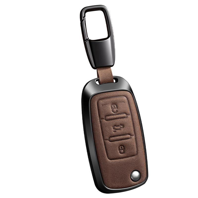 For Volkswagen Key Fob Cover Leather Car Jetta Golf Polo MK6 Passat Tiguan Beetle Key Case Automotive as a holiday gift