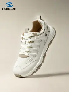 Hobibear Adult Breathable Wide Fit Sneakers, Casual Round Toe Low Top Shoes, Plain Fabric Eva Sole, All Season Running & Leisure Footwear