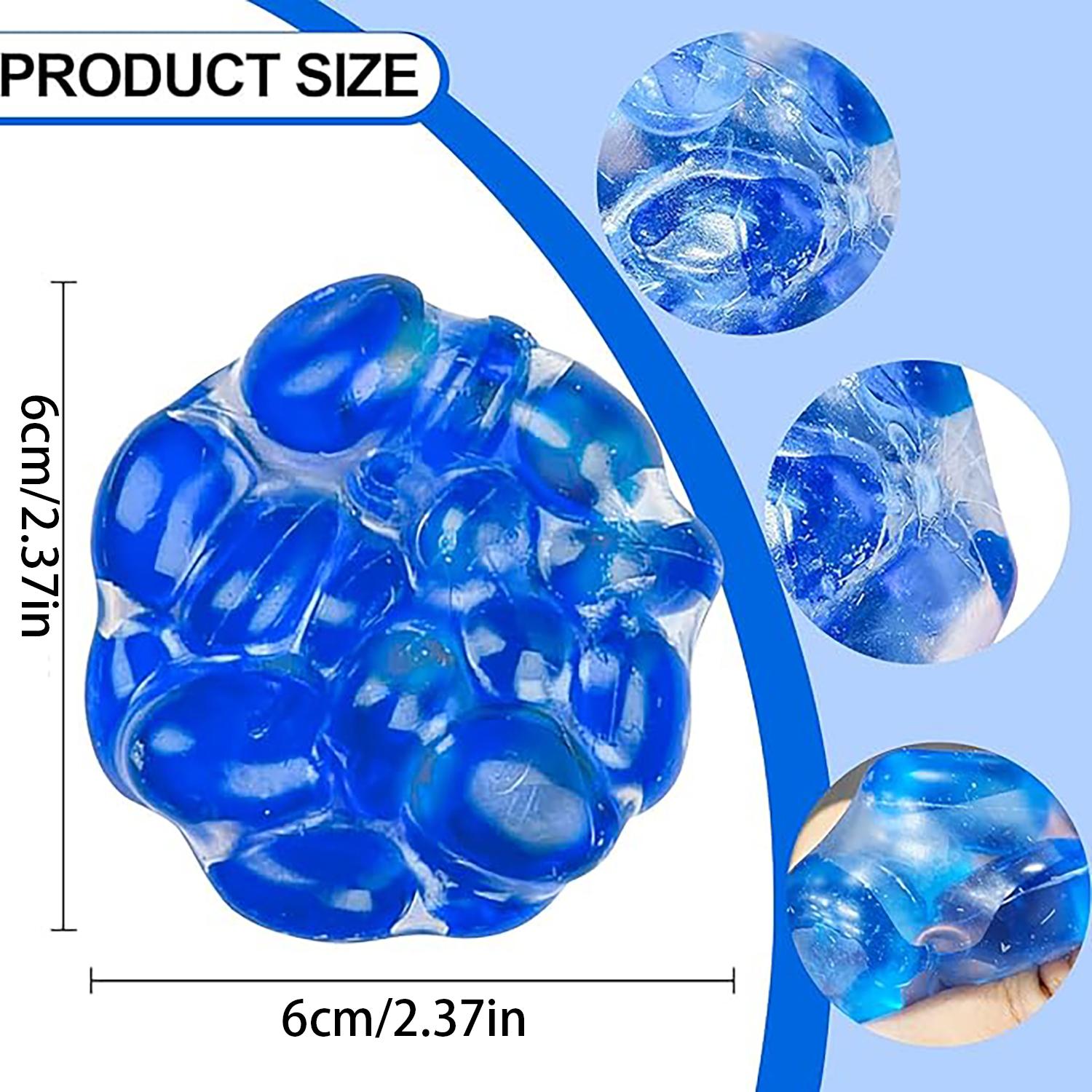 Colorful Sensory Stress Relief Ball, Large Beads Relax Toy, Perfect for Anxiety Relief, Creative Stress Relieving Nip-Nip Ball, Finger Venting Tool, Body Decompression Ball