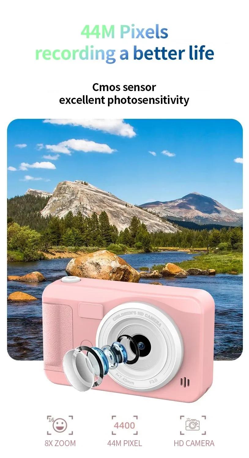 4K Digital Camera 44m Campus Mini, High Definition High Pixel, Small Student Party, Entry Level Portable Card Machine, Travel