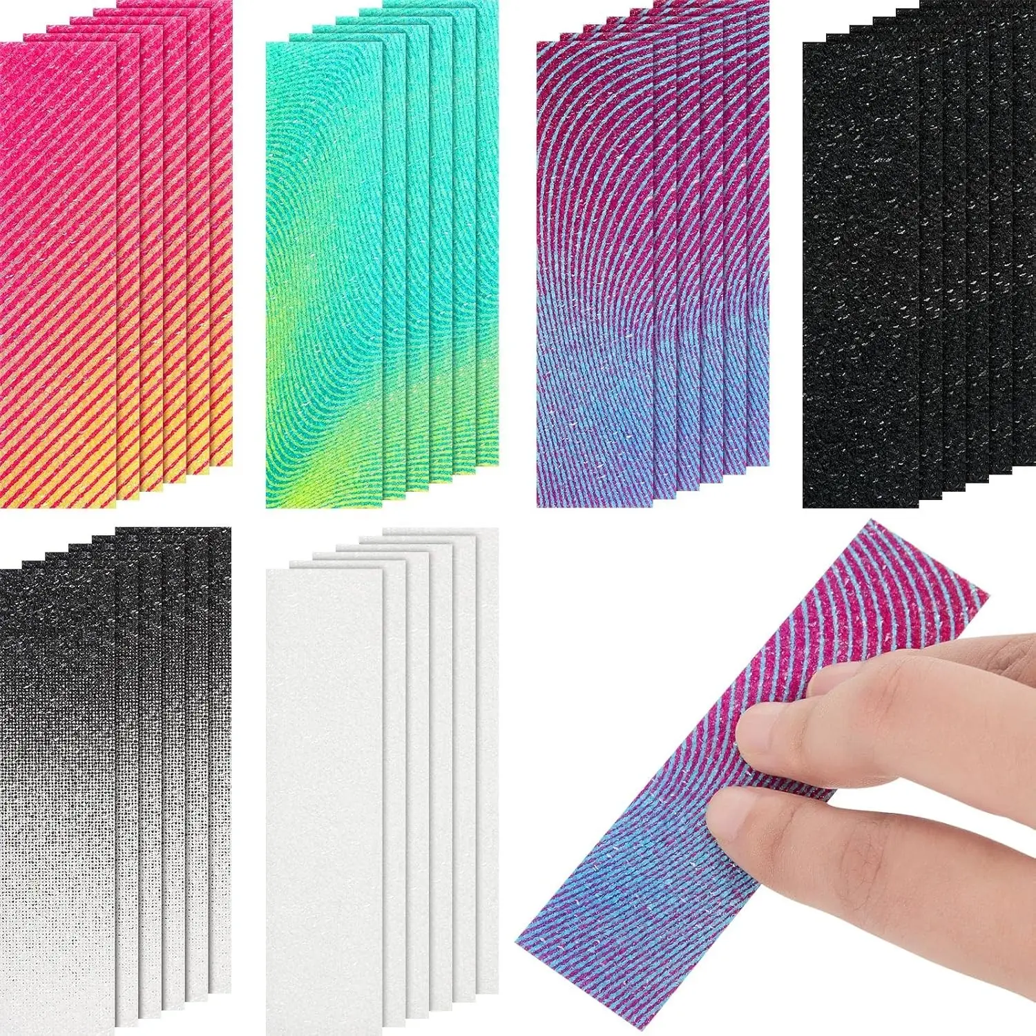 36 Pcs Anxiety Sensory Strips Sticker for Mood Calming, Mental Health Awareness Item Mindfulness Sticker for Stress Relief Calming Corner Special Education School Office(Gradient Style)