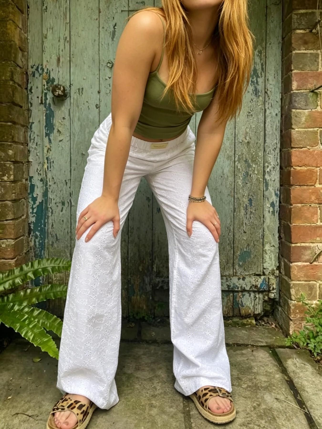 Women's Elastic Waist Wide Leg Pants, Summer Breathable Casual Trousers, Lazy Street Style, Loose-Fitting Long Pants