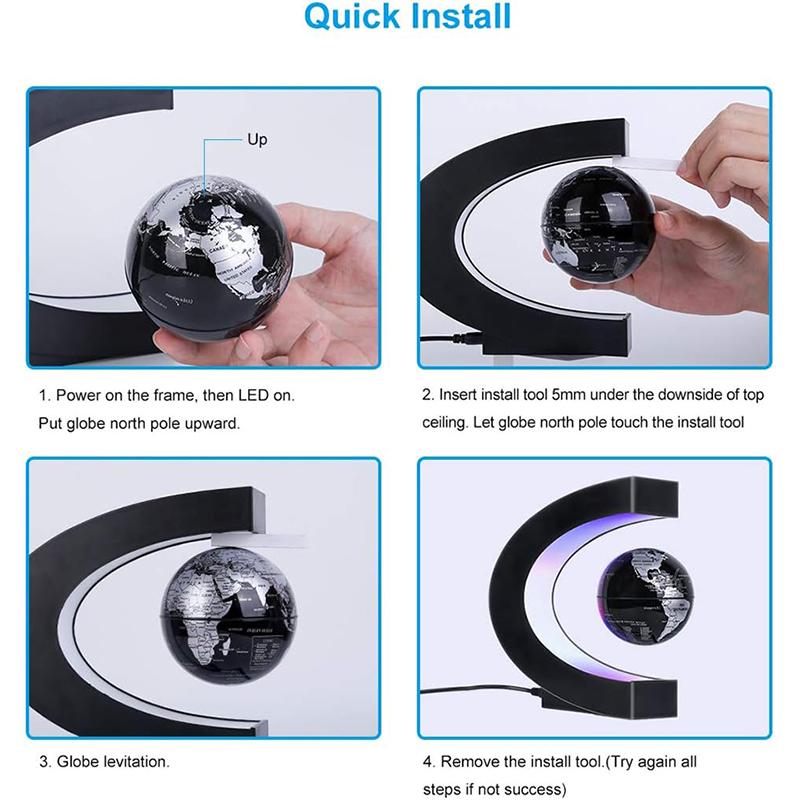 Magnetic Floating Levitation Globe LED World Map Electronic Antigravity Lamp Novelty Ball Light Home Decor Lamps Birthday Gifts Magnetic Floating Levitation Globe LED World Map Electronic Antigravity Lamp Novelty Ball Light Home Decor Lamps Birthday Gifts