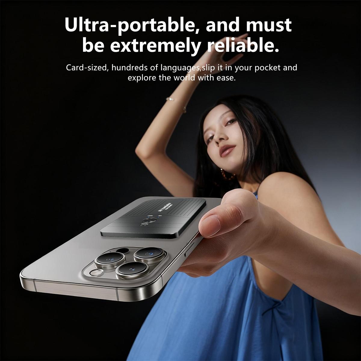 Ai Smart Digital Mini Translator, Multilingual Real-Time Translation, Ideal for Travel and Daily Use, Compact and Portable Design